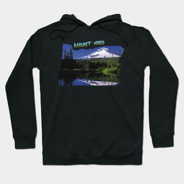 Oregon State Outline (Mount Hood) Hoodie by gorff